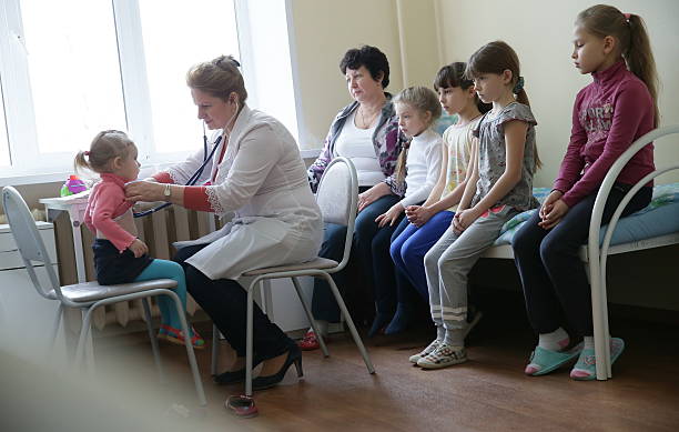 An image representing health check up for students at school